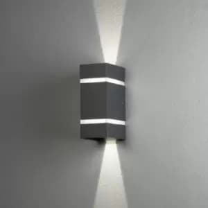 Cremona Outdoor Modern Up Down Wall Light Anthracite 2 X3 W High Power LED, IP54