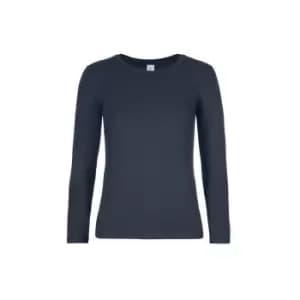 B&C Womens/Ladies #E190 LSL Top (3XL) (Navy)