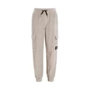 Calvin Klein Jeans Relaxed Corduroy Cargo Joggers - Beige