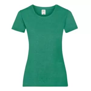 Fruit Of The Loom Ladies/Womens Lady-Fit Valueweight Short Sleeve T-Shirt (M) (Retro Heather Green)