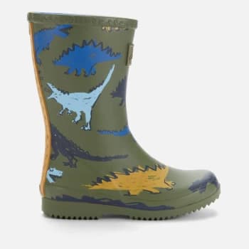 Joules Girls Dinosaur Wellies - Green - UK 8 Toddler