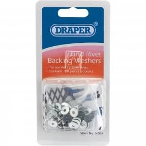 Draper Pop Rivet Washers 3.2mm Pack of 100