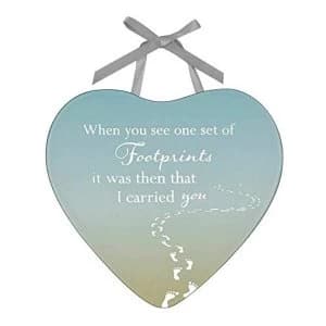Reflections Of The Heart Footprints Plaque