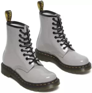 Dr. Martens 1460 W - Zinc Grey Patent Lamper Laced Boots grey
