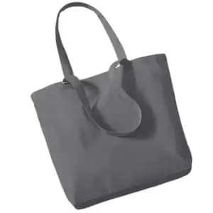 Westford Mill Organic Cotton Shopper Bag - 16 Litres (Pack of 2) (One Size) (Graphite Grey)