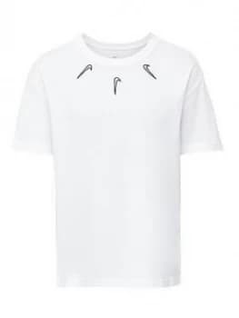Nike NSW Mini Swoosh 2 T-Shirt - White, Size L, Women