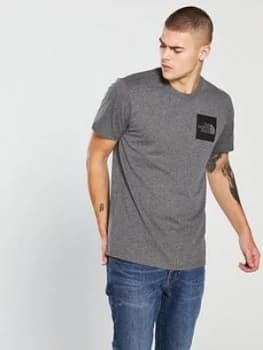 The North Face Short Sleeve Fine T-Shirt - Medium Grey Heather, Size 2XL, Men
