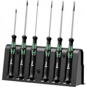 Wera 2035/6 B Electrical & precision engineering Screwdriver set 6 Piece Slot, Phillips