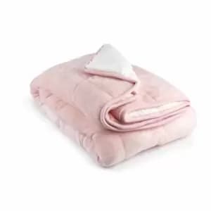 Emma Barclay Weighted Sherpa Blanket 60 x 80" Blush