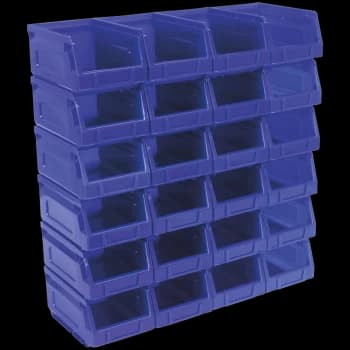 Sealey Plastic Storage Bin 105 x 165 x 83mm Blue Pack of 24