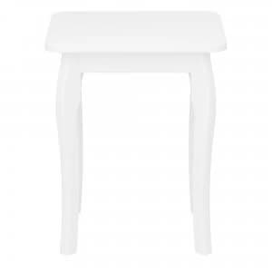 Baroque Dressing Table Stool White