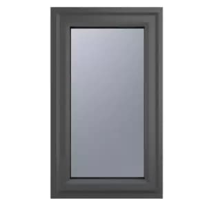 Crystal uPVC Window A Rated Right Hand Side Hung 610mm x 1040mm Obscure Glazing - Grey