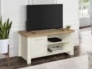 Birlea Highgate Cream and Oak Effect Small TV Unit Flat Packed