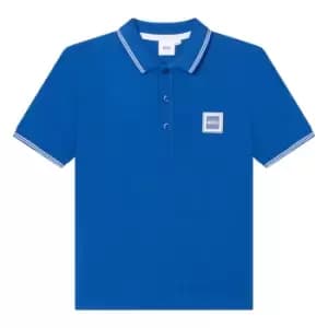 Boss Kids Boys Tipped Collar Polo Shirt In Blue - Size 10 Years