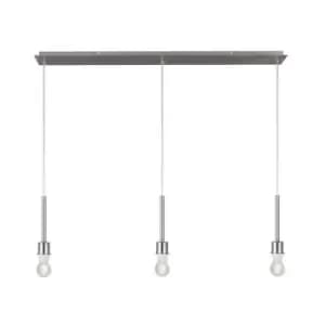Suspension Baymont Nickel satin 3 bulbs 28cm