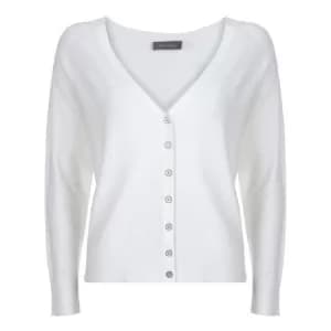 Mint Velvet Button Front Cardigan - Cream, Size XL, Women