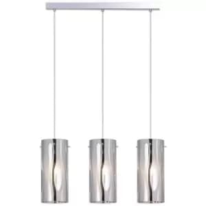 Italux Lighting - Italux Triplet - Modern Hanging Pendant Chrome 3 Light , E27