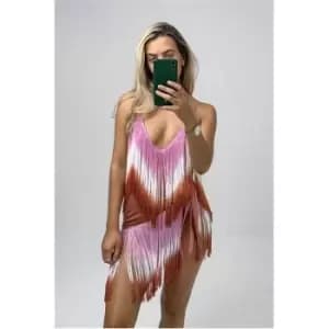 I Saw It First Orange Ombre Tassel Tie Side Beach Skirt - Orange