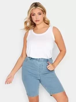 Yours Pull On Cycle Short Light Blue Size 20, Women