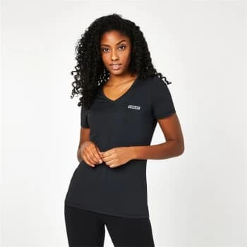 Everlast V Neck Mesh T-Shirt - Black