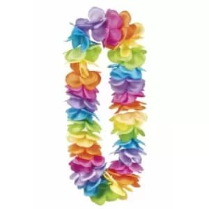 Hawaiian Large Flower Garland (Rainbow)