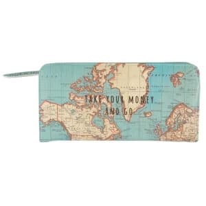 Sass & Belle Vintage Map Take Your Money & Go Wallet