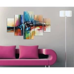 ST276 Multicolor Decorative MDF Painting (5 Pieces)