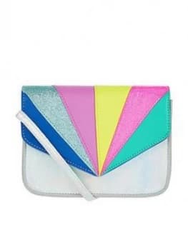 Accessorize Girls Retro Rainbow X Body Bag - Multi