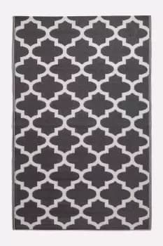 Nola Geometric Black & White Outdoor Rug