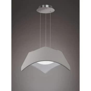 Maui pendant light 3 lights E27, cement effect / polished chrome