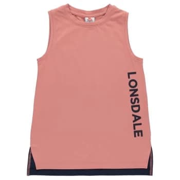 Lonsdale Layer Vest Junior Girls - Pink