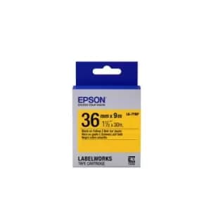 Epson LK-7YBP Black on Yellow 36mm x 9m Labelling Tape