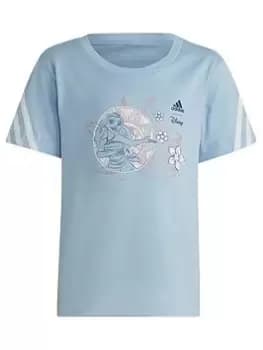 adidas Sportswear Girs Kids Disney Moana Tee, Light Blue, Size 5-6 Years, Women