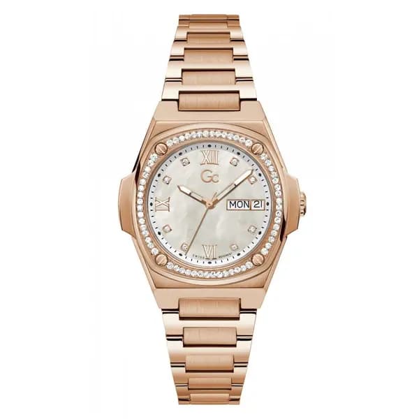 Gc Watches Ladies Coussin Shape Lady Rose Gold Watch Y98002L1MF