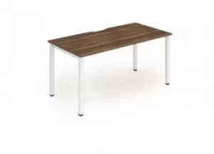 Trexus Bench Desk Individual White Leg 1200x800mm Walnut Ref BE119