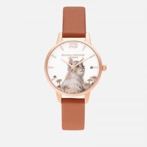 Olivia Burton Womens Illustrated Animals Watch - Vegan Honey/Rose Gold
