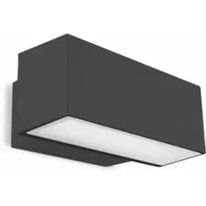 Afrodita fluorescent wall light, aluminum and glass, urban gray