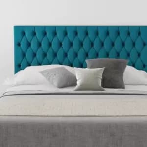 Monroe Upholstered Headboard, Plush Velvet, Teal - Headboard 60cm Size Single (90x190)