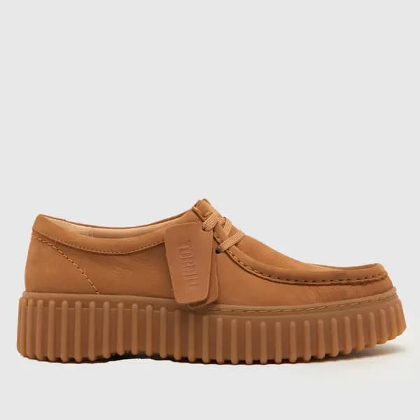 Clarks Originals originals torhill bee flat shoes in tan