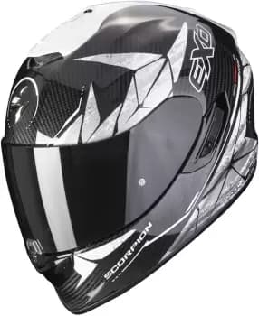 Scorpion EXO-1400 Air Carbon Aranea Helmet, black-white, Size 2XL, black-white, Size 2XL
