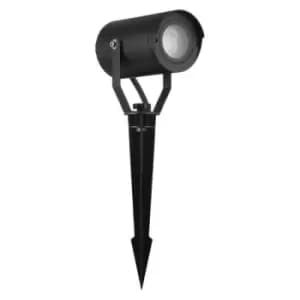 Netlighting Merano Corpus 21cm Outdoor Spike Black Aluminium, Clear Glass LED GU