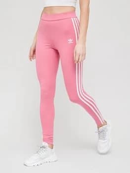 adidas Originals Stripes Leggings - Rose, Rose, Size 6, Women