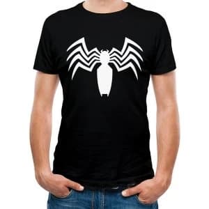 Venom - White Logo Mens Large T-Shirt - Black