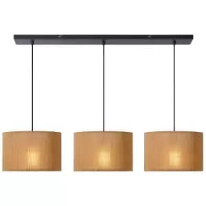 Lucide MAGIUS - Bar Pendant Light - 3xE27 - Light Wood