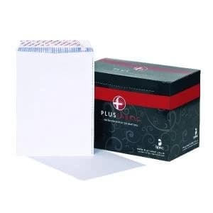 Plus Fabric C4 Envelope Pocket Peel and Seal 120gsm White Pack of 125
