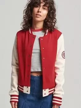 Superdry Vintage Varsity Jersey Bomber - Multi, Size 12, Women