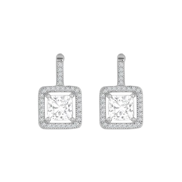 Jon Richard Jon Richard Rhodium Plated Cubic Zirconia Stone Drop Earring
