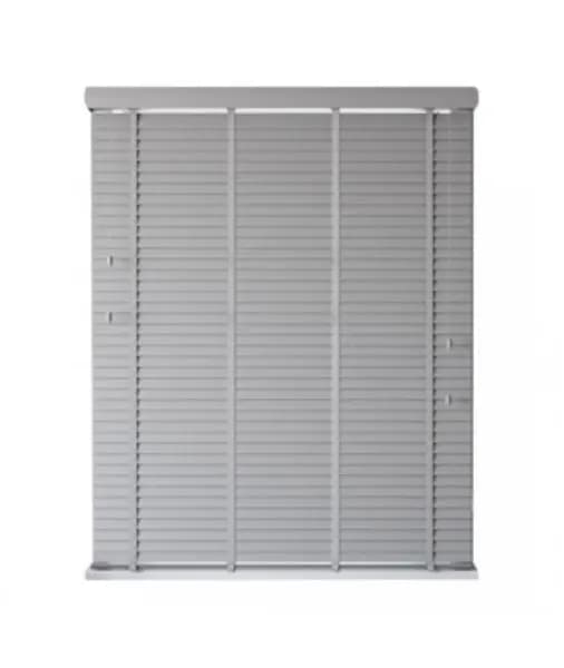 New Edge Blinds Faux Wood Venetian Blind with tapes Light Grey