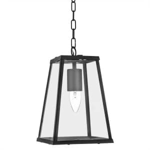 1 Light Lantern Pendant Black, E27