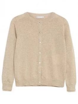 Mintie By Mint Velvet Girls Metallic Cardigan - Gold